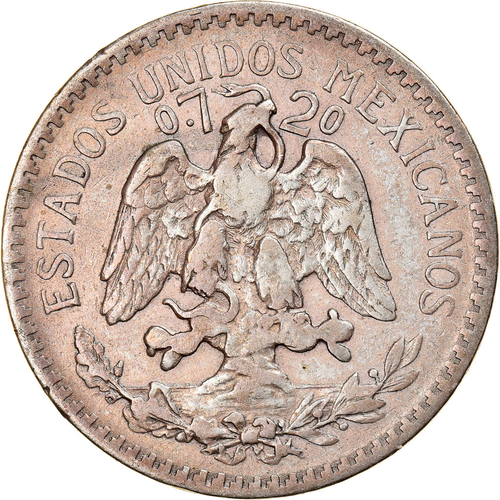 Coin, Mexico, 50 Centavos, 1920, Mexico City, VF(30-35), Silver, KM:447