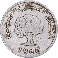 Moneta, Tunisia, 2 Millim, 1960