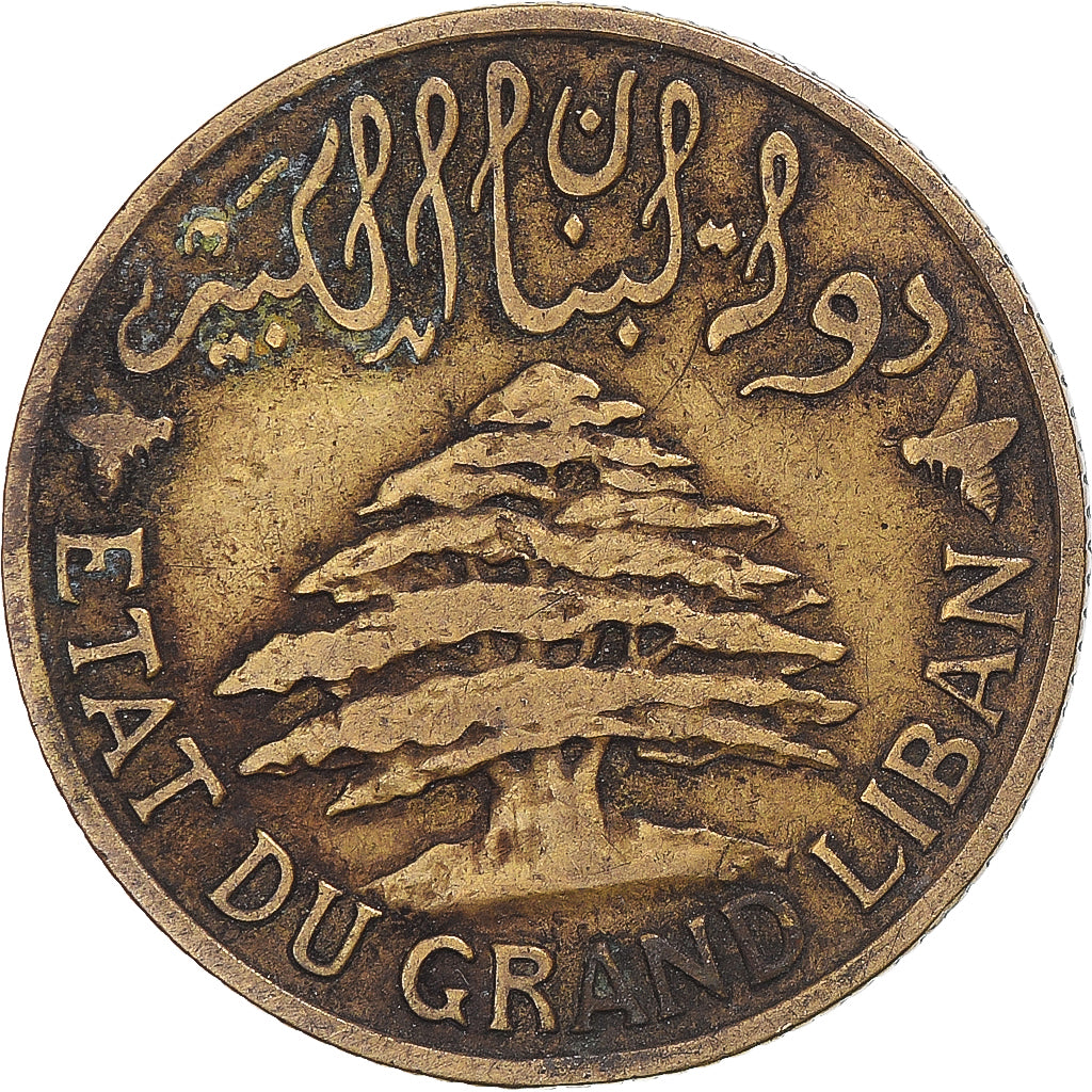 Coin, Lebanon, 5 Piastres, 1925