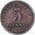 Moeda, Alemanha, 5 Pfennig, 1918