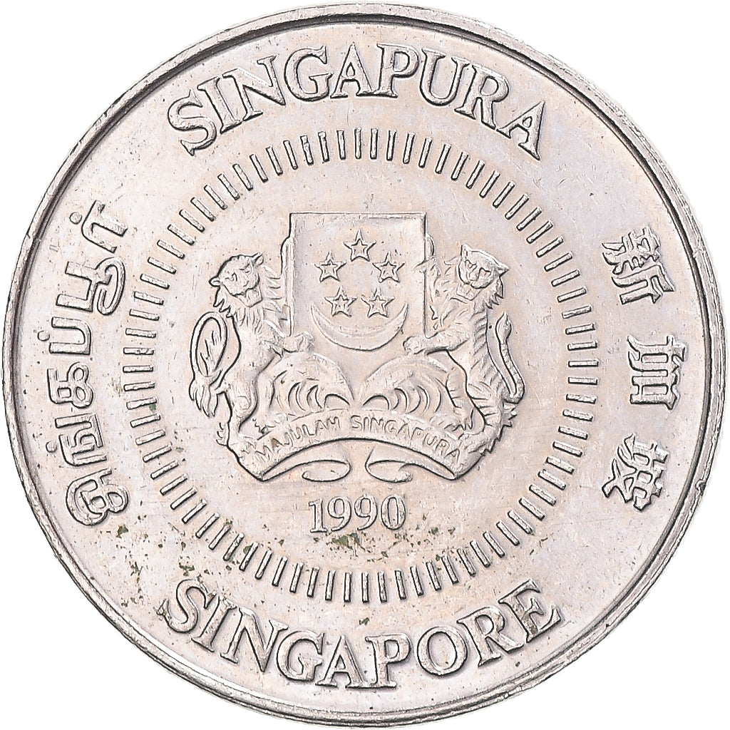 Moneta, Singapore, 10 Cents, 1990