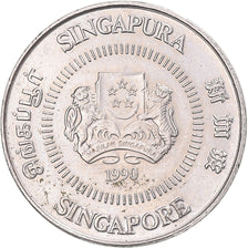 Moneta, Singapore, 10 Cents, 1990