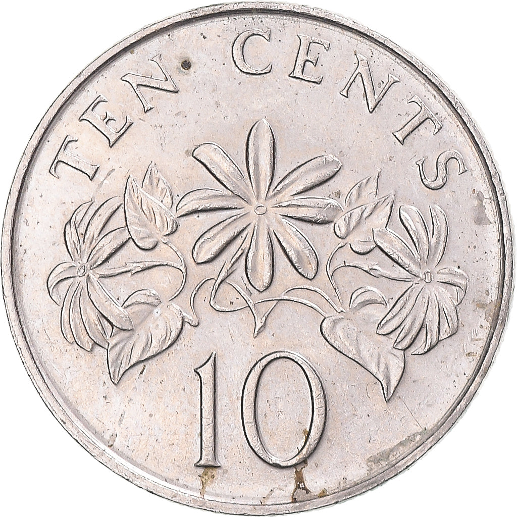 Moneta, Singapore, 10 Cents, 1990
