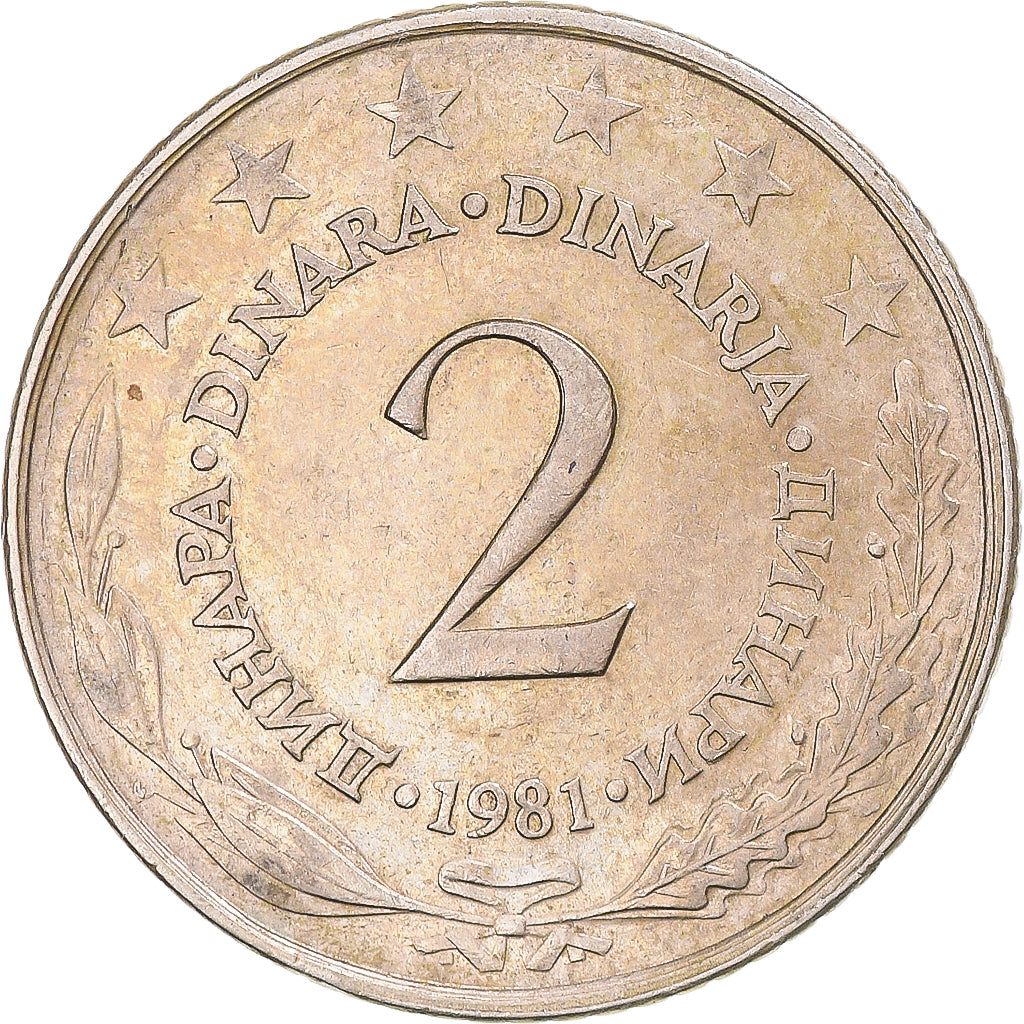 Monnaie, Yougoslavie, 2 Dinara, 1981