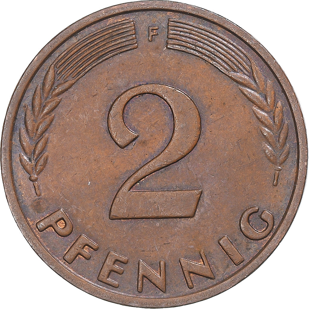 Coin, Germany, 2 Pfennig, 1965