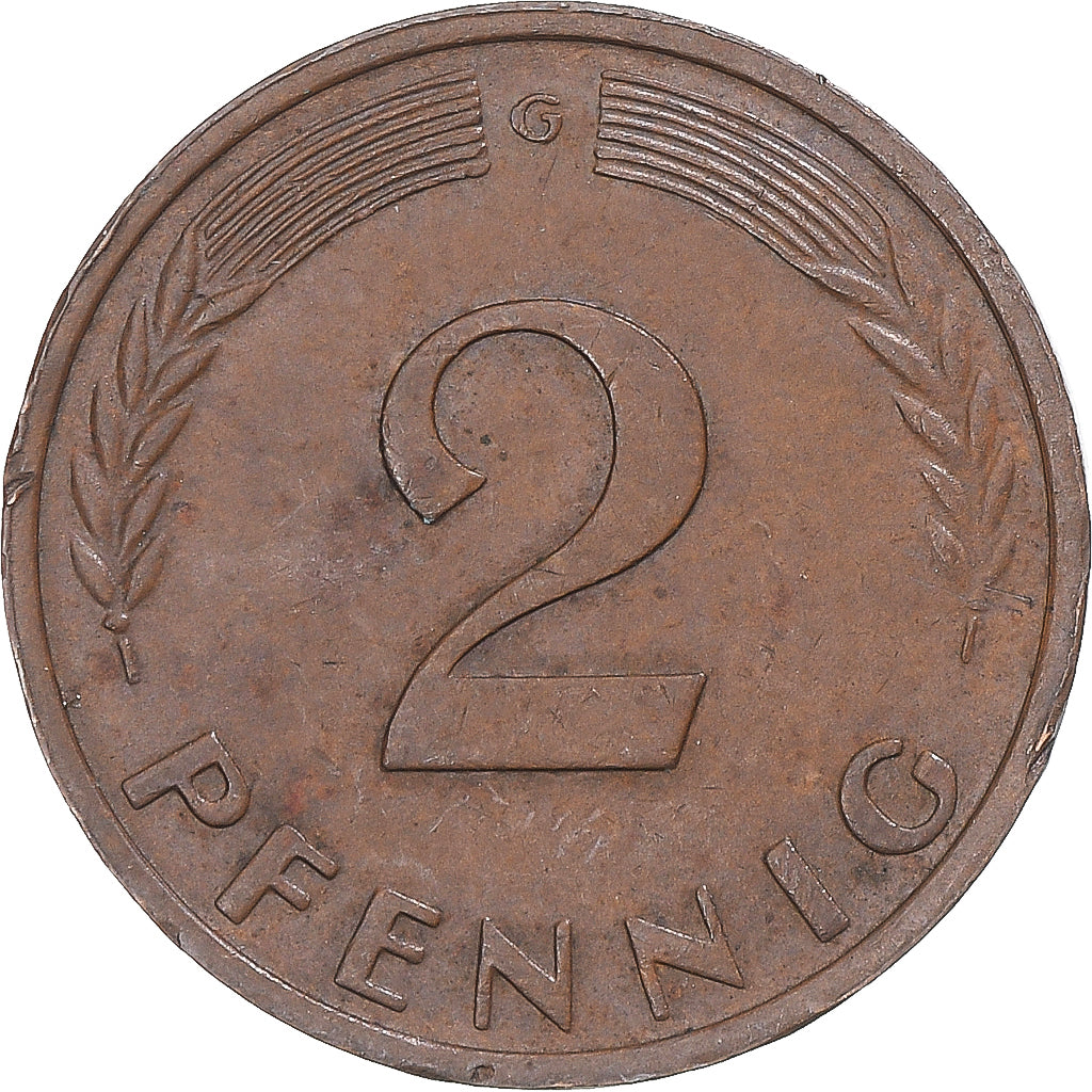 Coin, Germany, 2 Pfennig, 1963