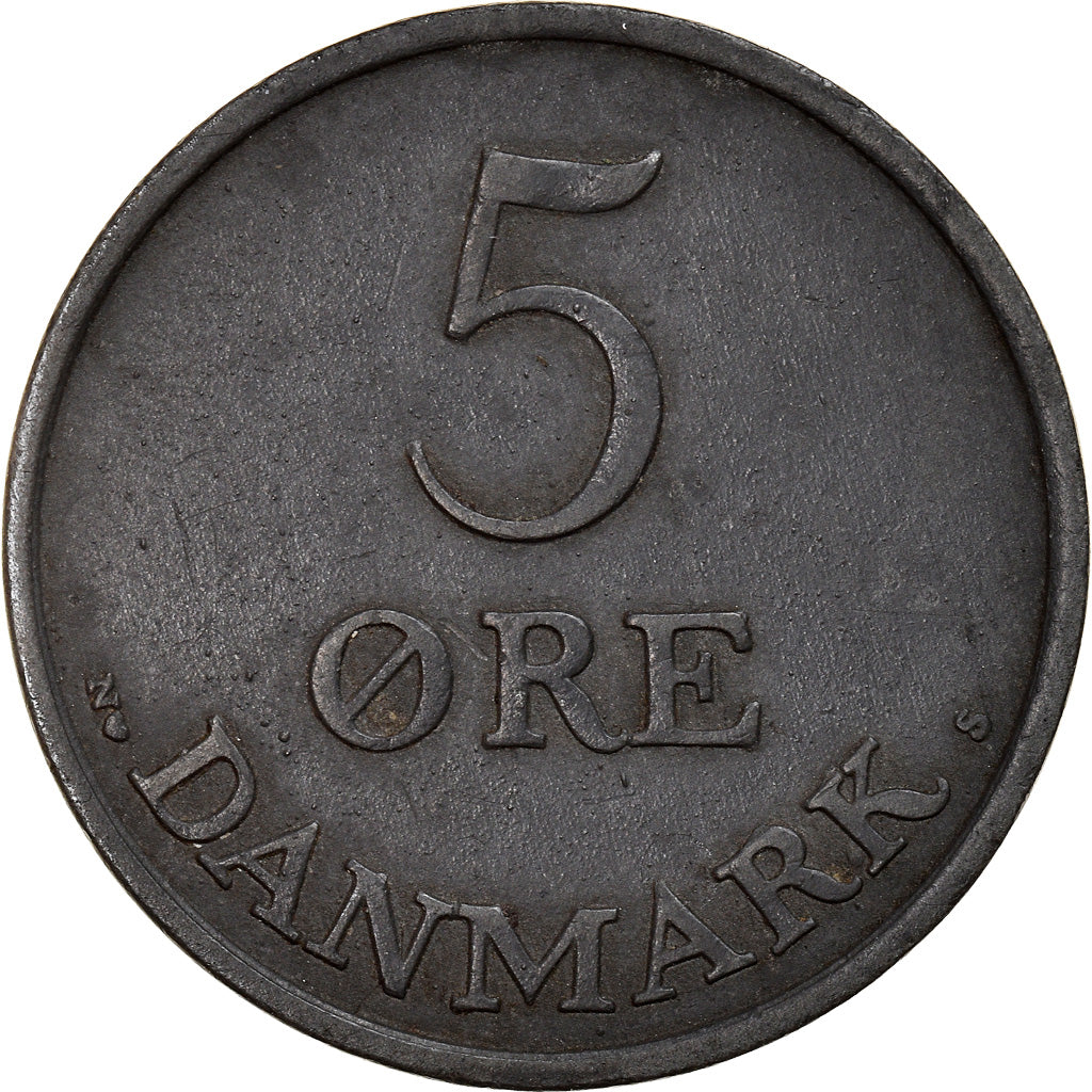 Moneda, Dinamarca, Frederik IX, 5 Öre, 1950, Copenhagen, BC+, Cinc, KM:843.1