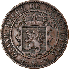Coin, Luxembourg, William III, 10 Centimes, 1854, Utrecht, VF(30-35), Bronze