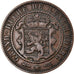 Coin, Luxembourg, William III, 10 Centimes, 1854, Utrecht, VF(30-35), Bronze