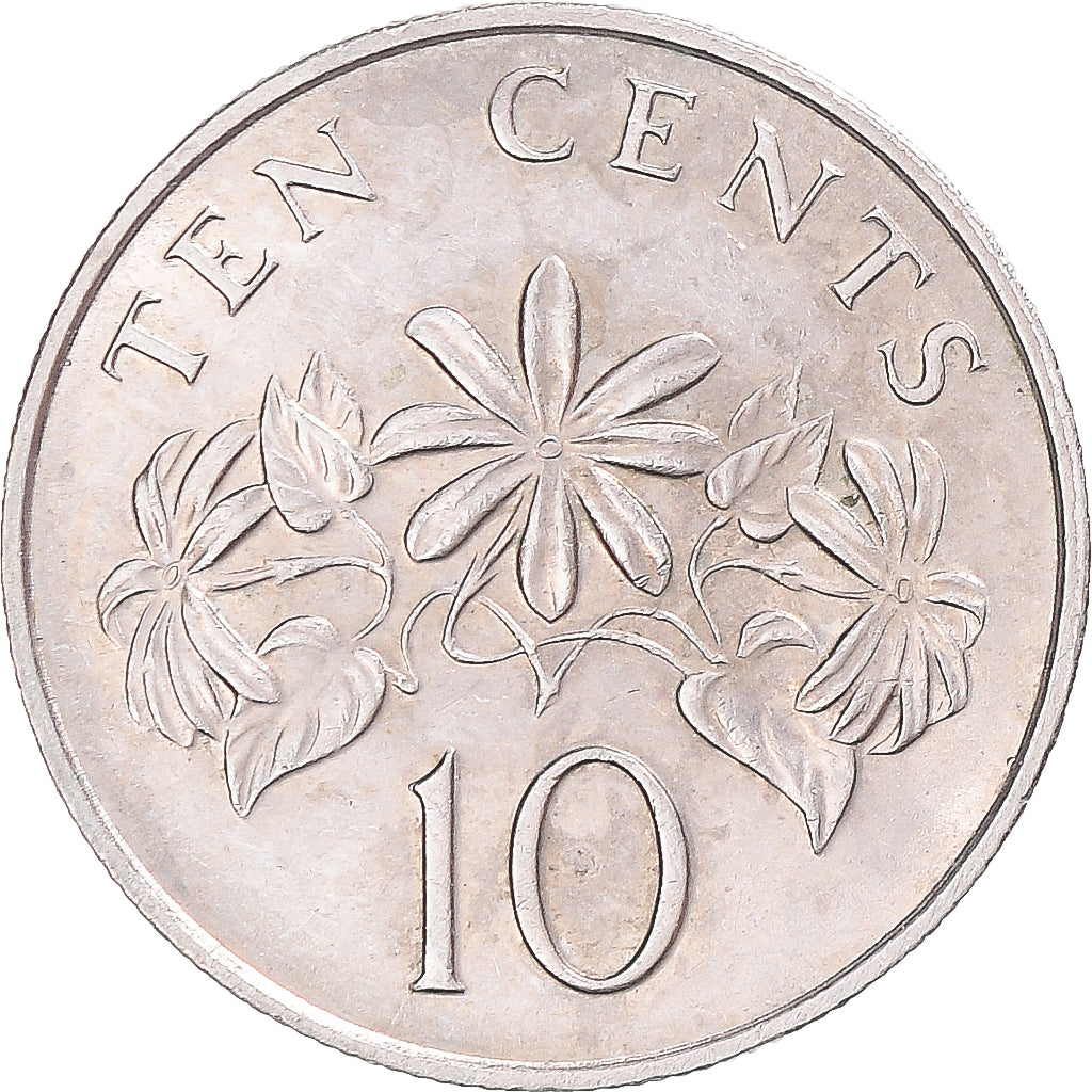 Monnaie, Singapour, 10 Cents, 1988