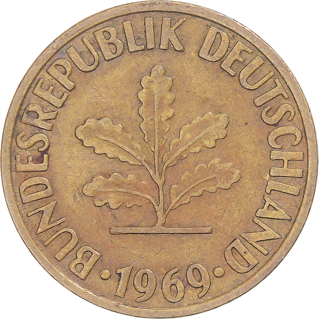 Münze, Deutschland, 10 Pfennig, 1969