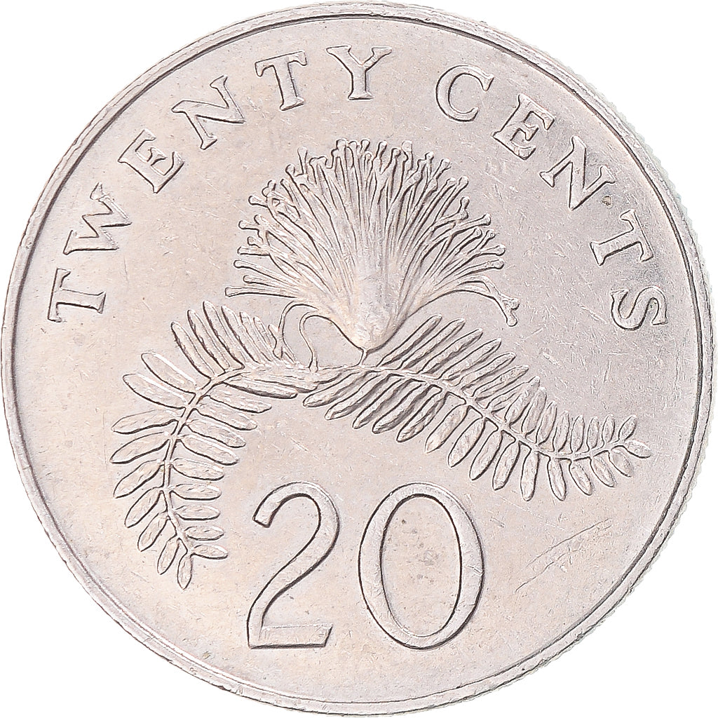 Moneta, Singapore, 20 Cents, 1986