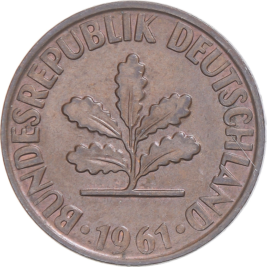 Coin, Germany, 2 Pfennig, 1961