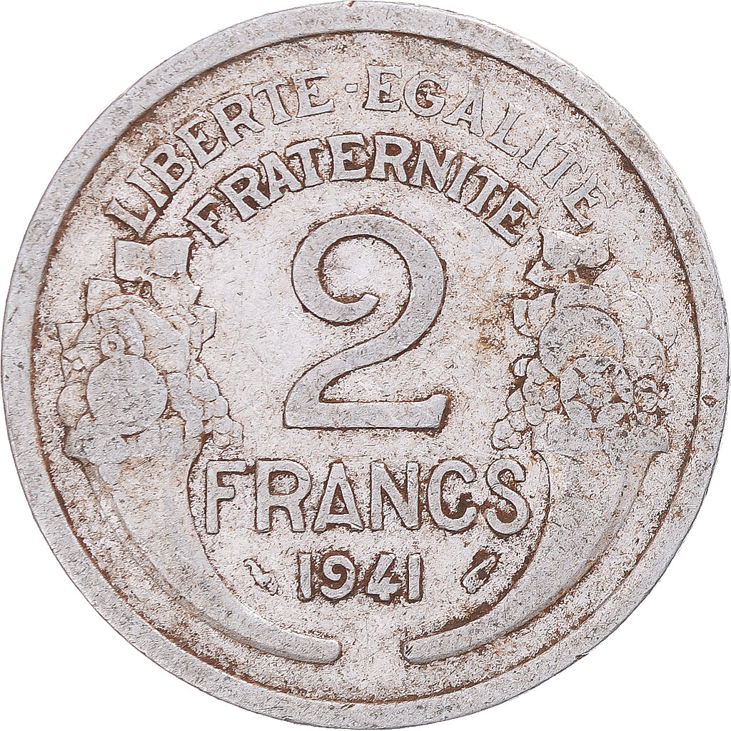 Munten, Frankrijk, 2 Francs, 1941