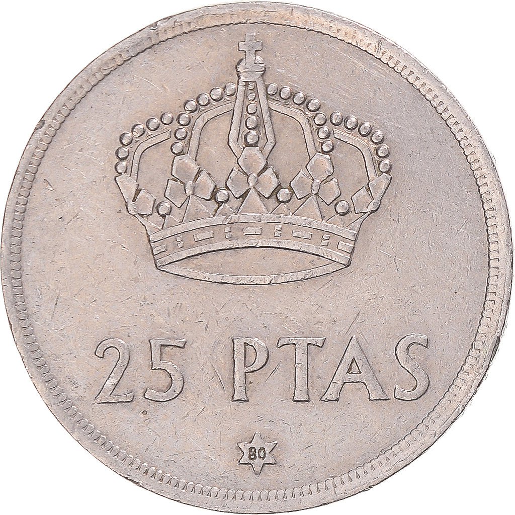 Moneta, Hiszpania, 25 Pesetas, 1975