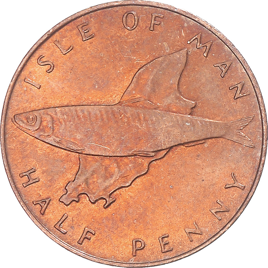 Münze, Isle of Man, 1/2 Penny, 1976