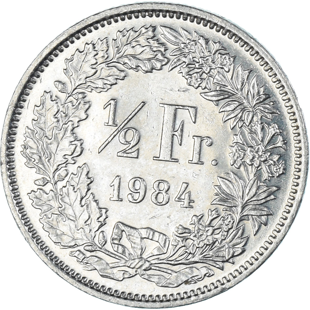 Moneta, Svizzera, 1/2 Franc, 1984