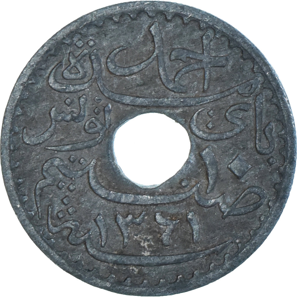 Coin, Tunisia, 10 Centimes, 1942