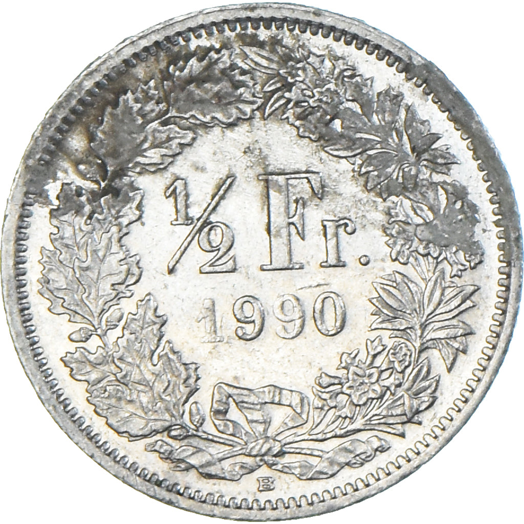 Moneta, Svizzera, 1/2 Franc, 1990