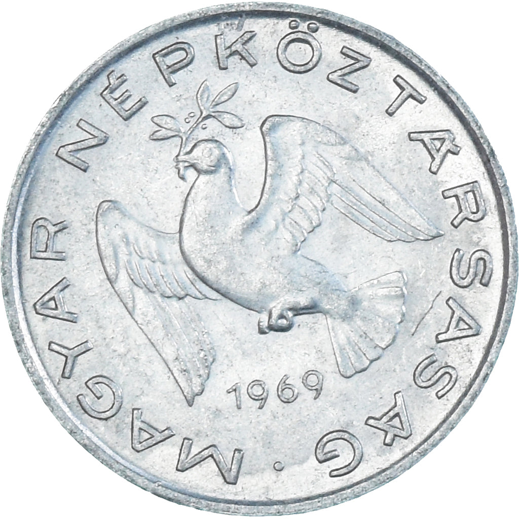 Moneda, Hungría, 10 Filler, 1969