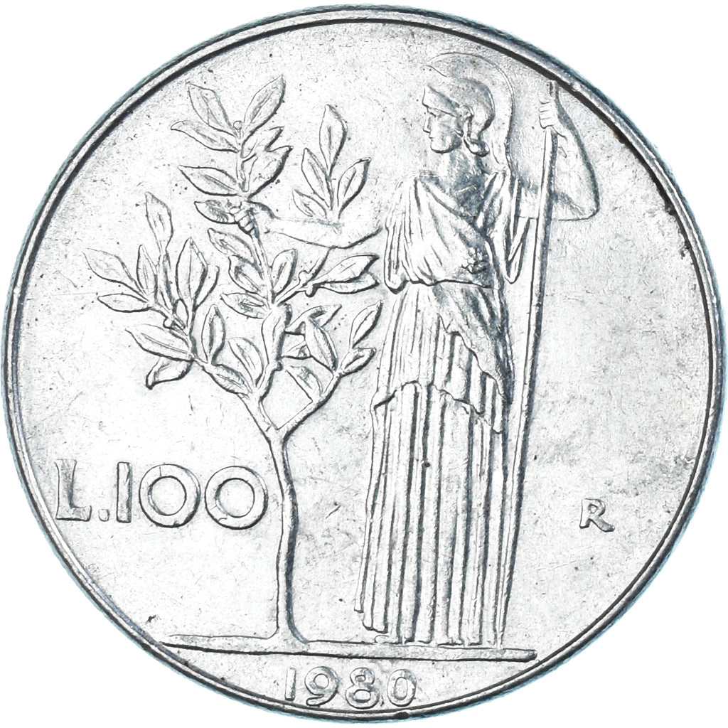 Moneda, Italia, 100 Lire, 1980