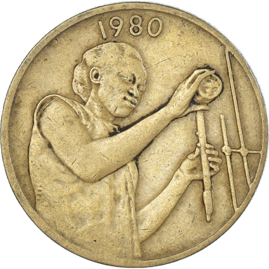 Coin, West African States, 25 Francs, 1980
