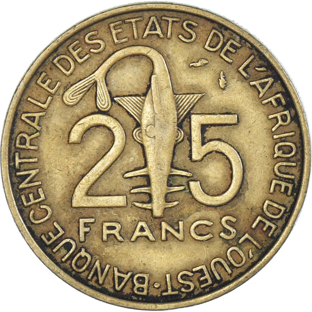 Coin, West African States, 25 Francs, 1980