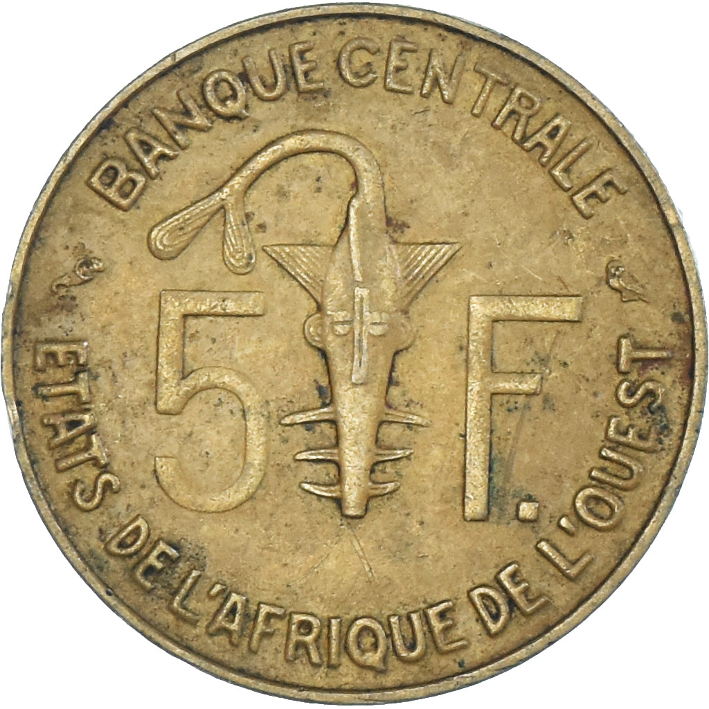 Moeda, Estados da África Ocidental, 5 Francs, 1968