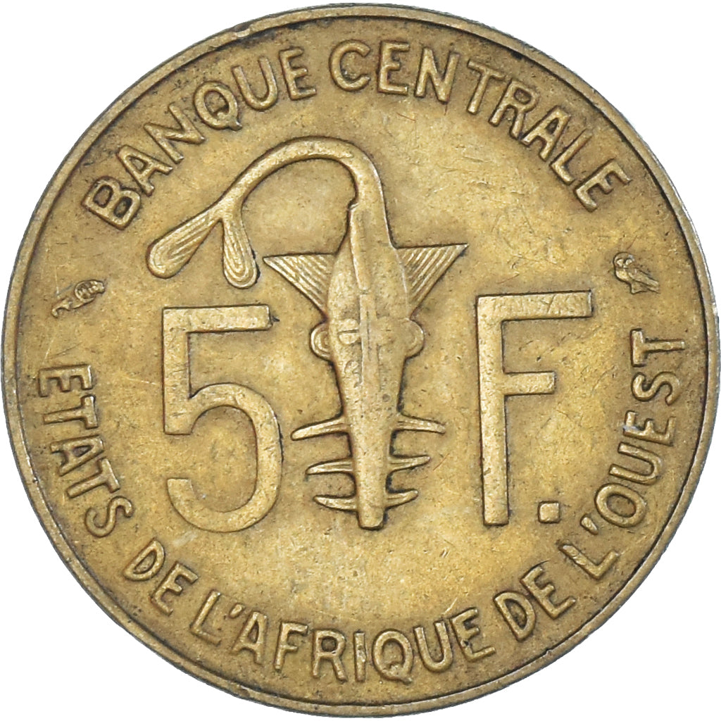 Coin, West African States, 5 Francs, 1970