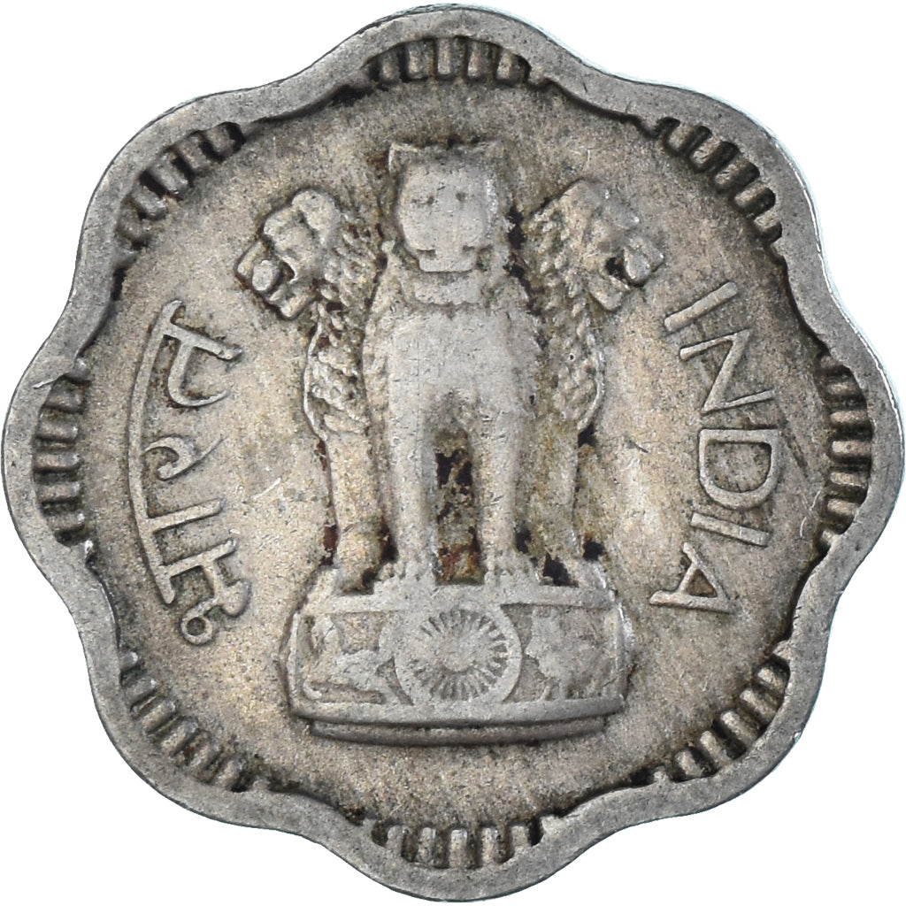 Coin, India, 10 Naye Paise, 1957