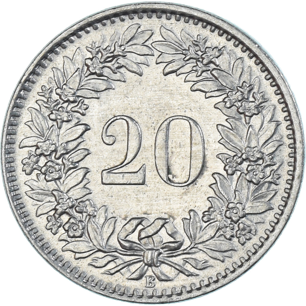 Monnaie, Suisse, 20 Rappen, 1968