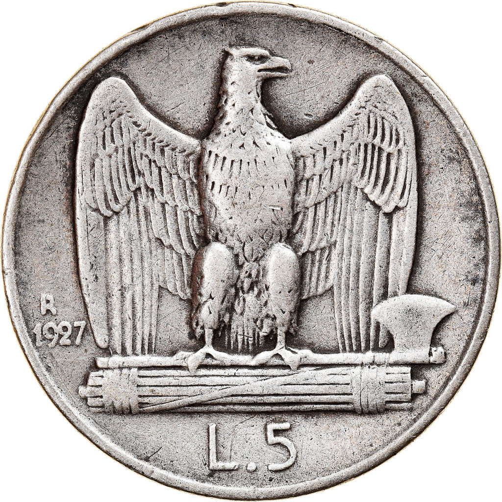 Münze, Italien, Vittorio Emanuele III, 5 Lire, 1927, Rome, SS, Silber, KM:67.1
