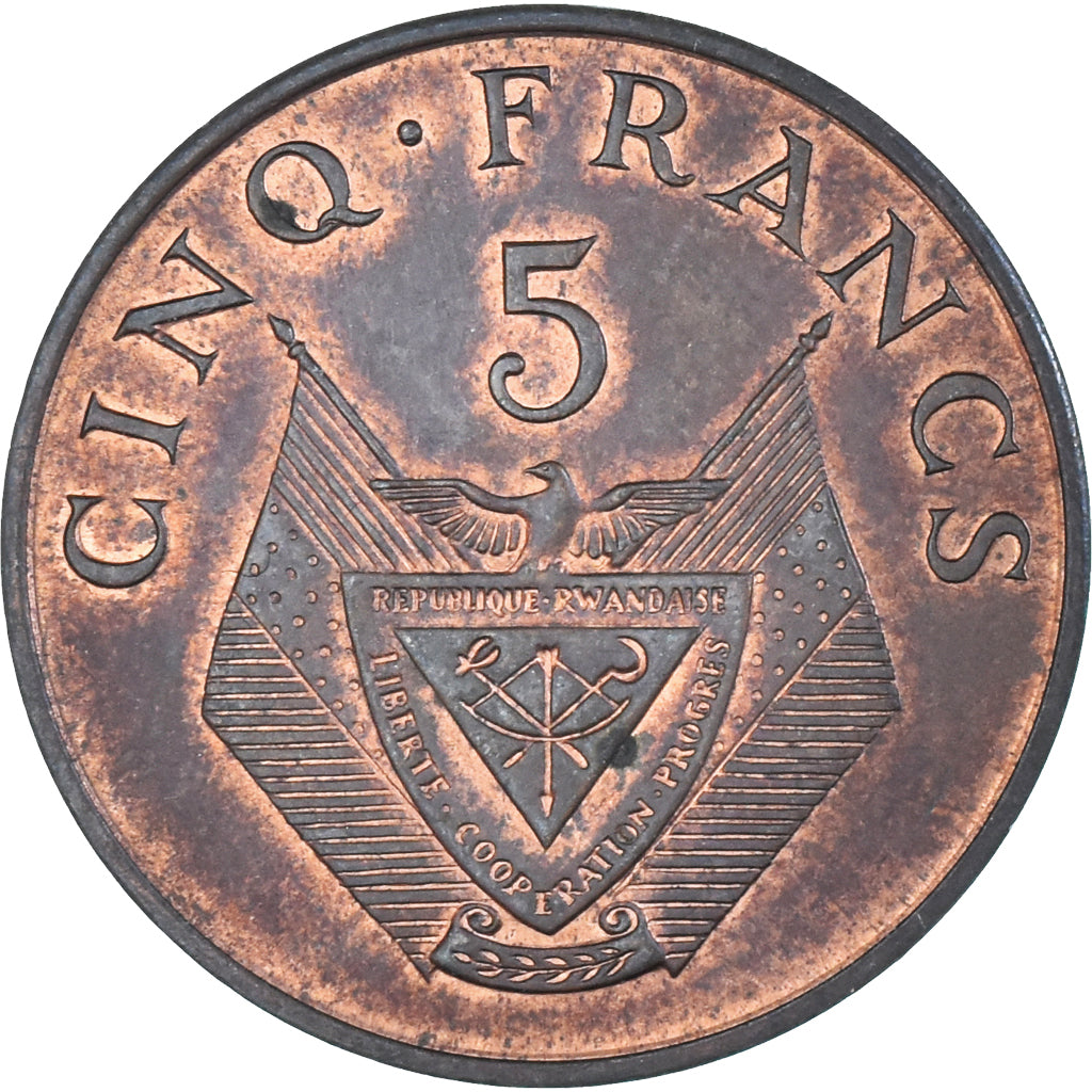 Moeda, Ruanda, 5 Francs, 1974