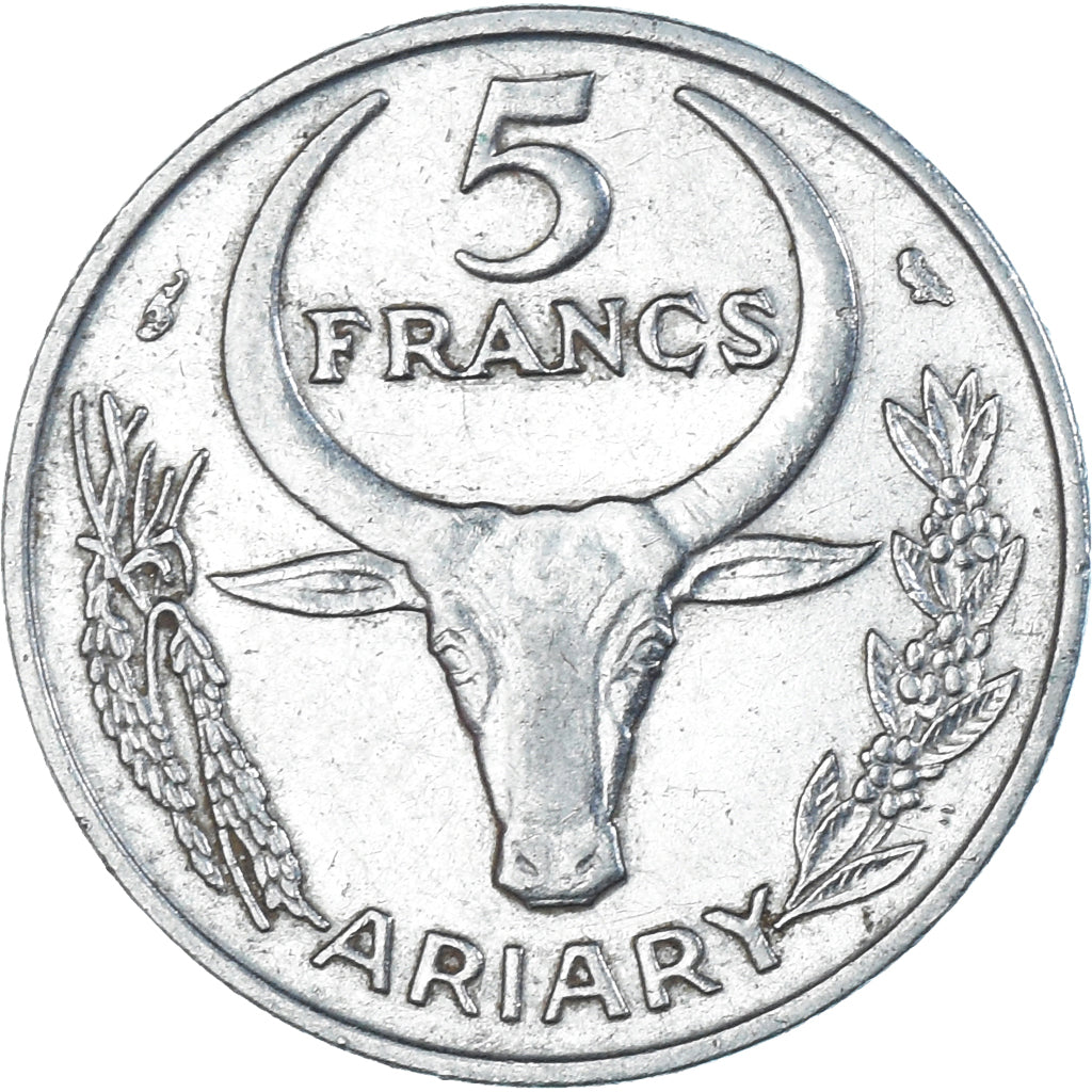 Münze, Madagascar, 5 Francs, Ariary, 1972