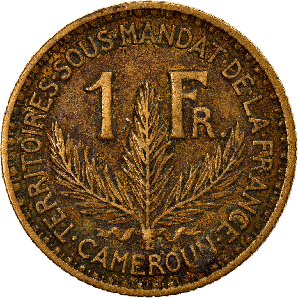 Coin, Cameroon, Franc, 1925, Paris, TERRITOIRES SOUS MANDAT FRANÇAIS