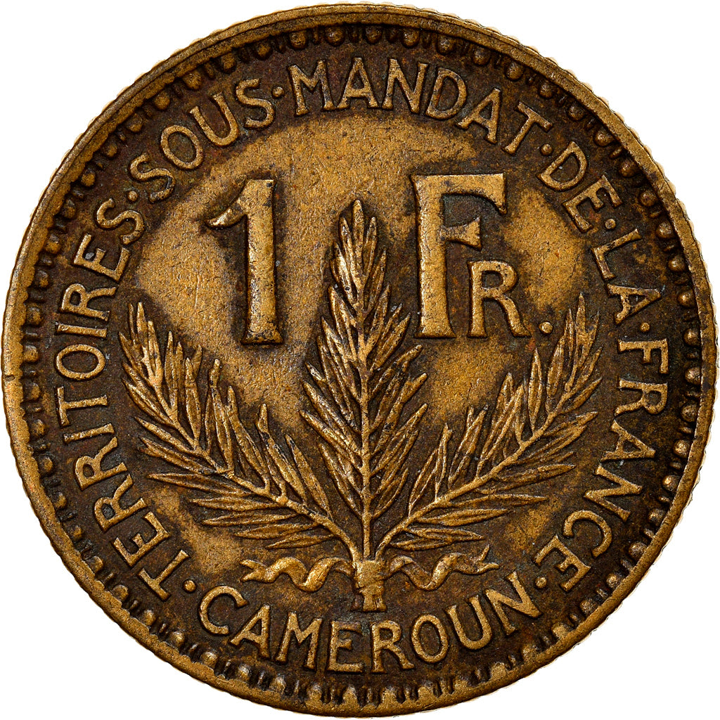 Coin, Cameroon, Franc, 1925, Paris, TERRITOIRES SOUS MANDAT FRANÇAIS