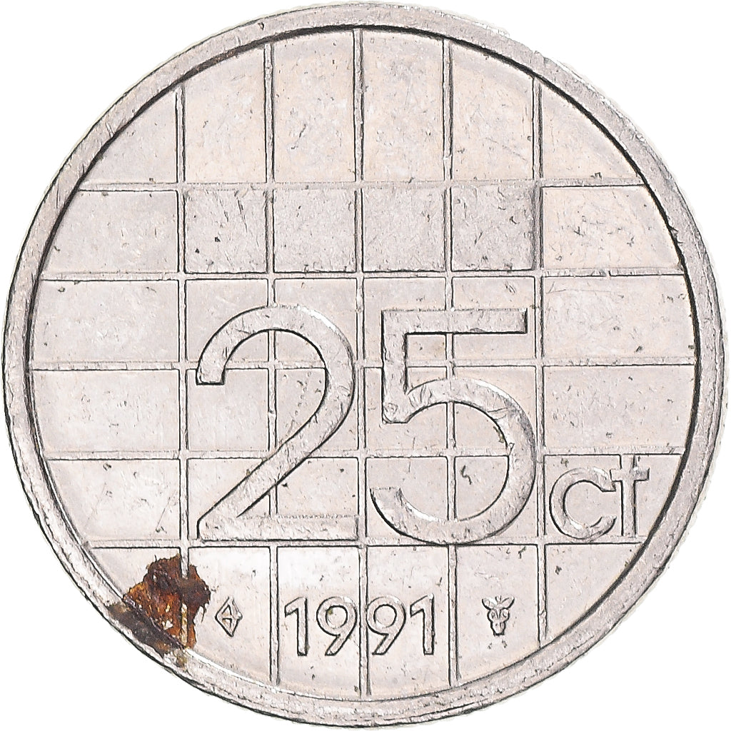 Munten, Nederland, 25 Cents, 1991