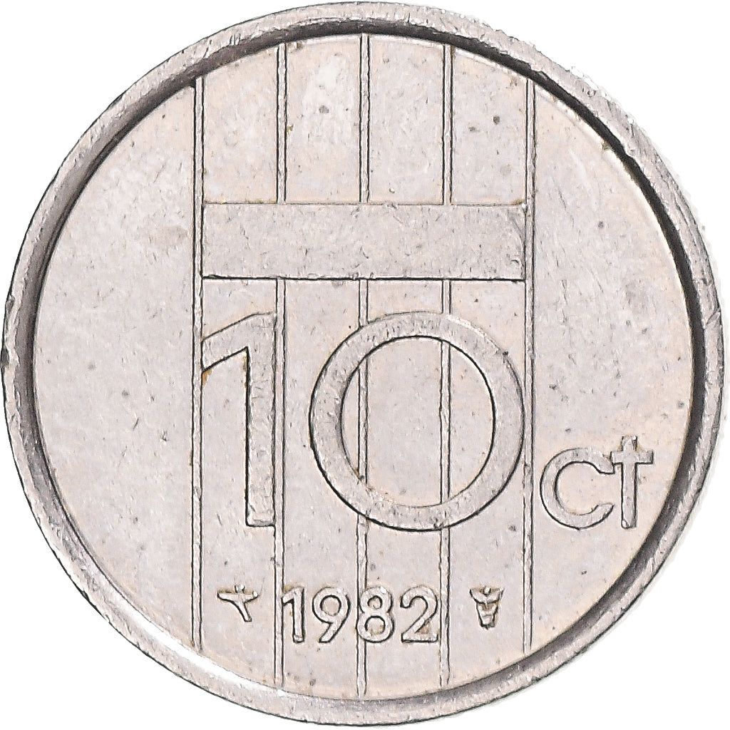 Moneda, Países Bajos, 10 Cents, 1982