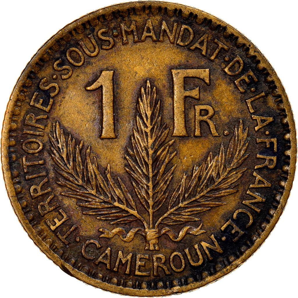 Moneda, Camerún, Franc, 1925, Paris, TERRITOIRES SOUS MANDAT FRANÇAIS, BC+