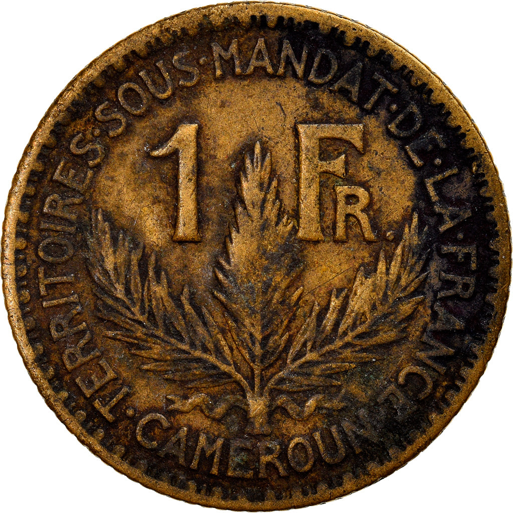 Coin, Cameroon, Franc, 1924, Paris, TERRITOIRES SOUS MANDAT FRANÇAIS