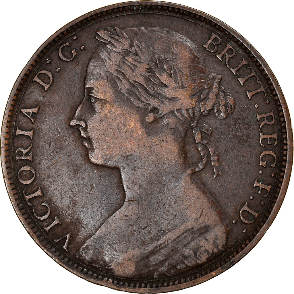 Monnaie, Grande-Bretagne, Victoria, Penny, 1893, TB, Bronze, KM:755