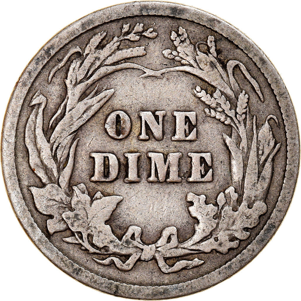 Coin, United States, Barber Dime, Dime, 1914, U.S. Mint, Philadelphia