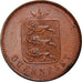 Coin, Guernsey, William IV, 4 Doubles, 1830, Heaton, EF(40-45), Copper, KM:2