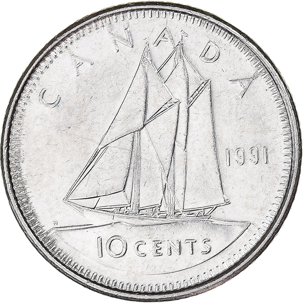 Moneta, Canada, 10 Cents, 1991