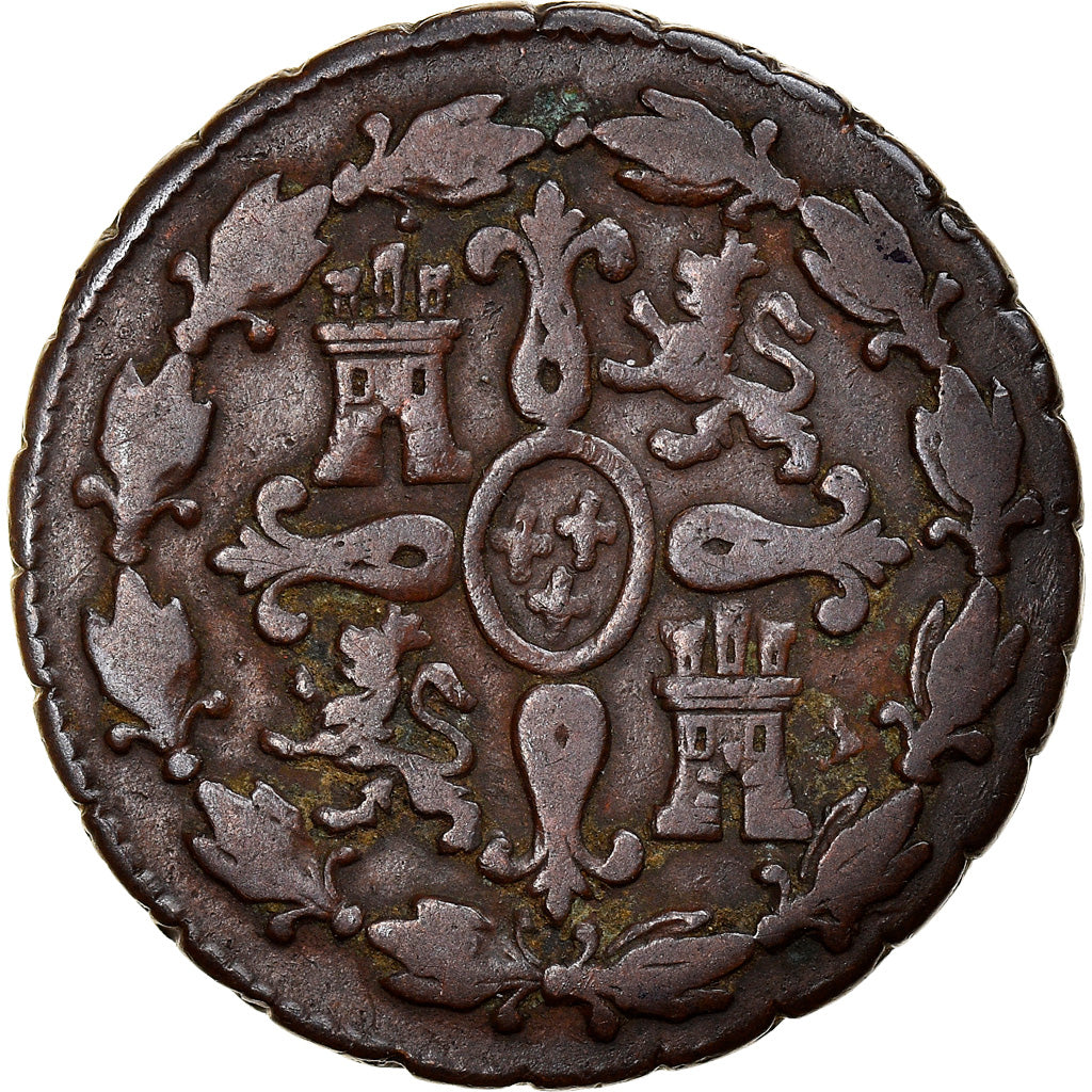 Moneda, España, Charles III, 4 maravedis, 1781, Segovia, BC, Cobre, KM:407.2