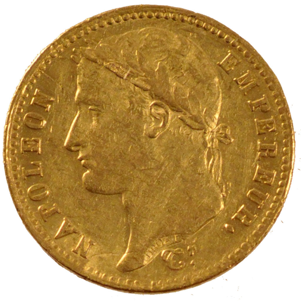 FRANCE, Napoléon I, 20 Francs, 1811, Lille, KM #695.10, AU(50-53), Gold, Gadoury