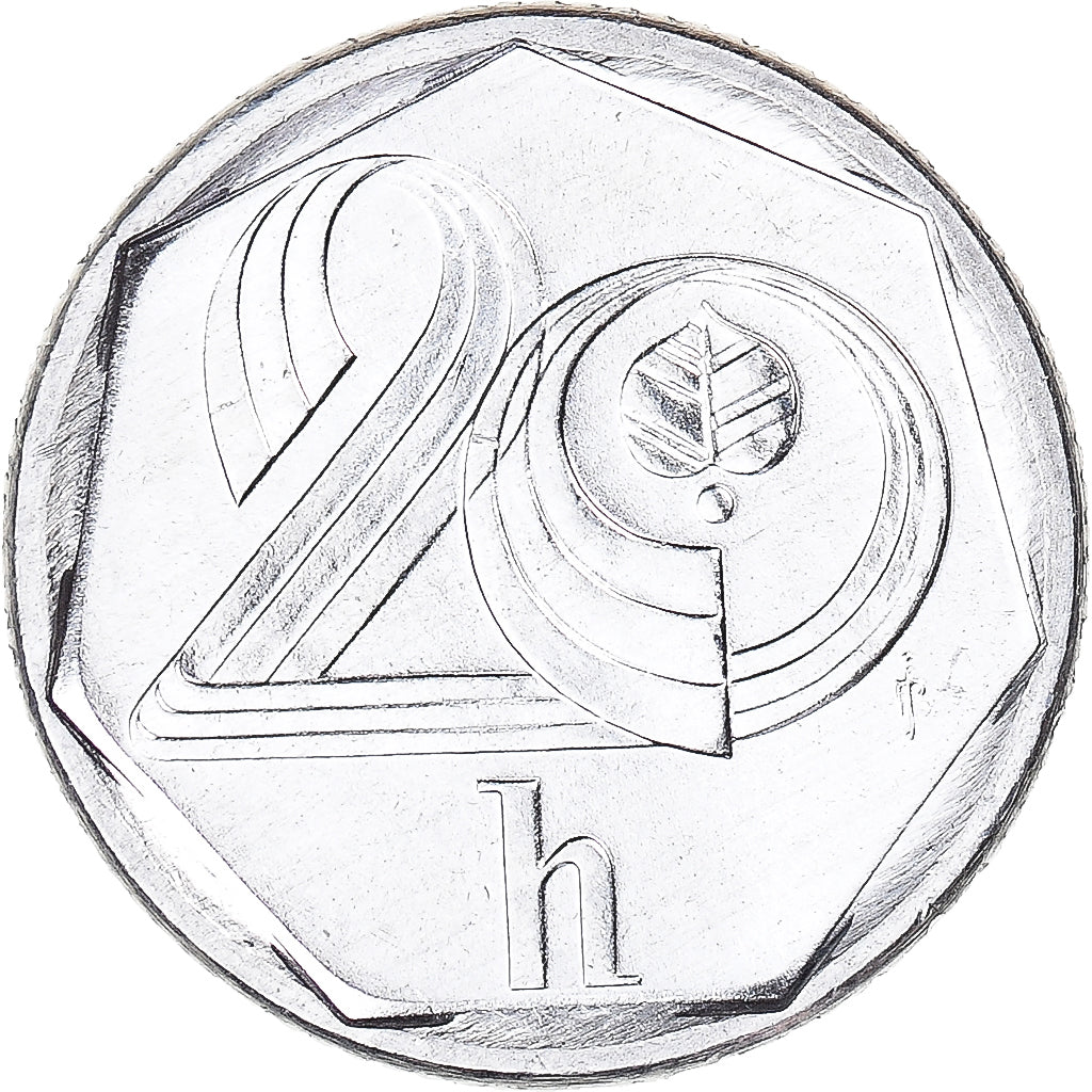 Coin, Czech Republic, 20 Haleru, 1997