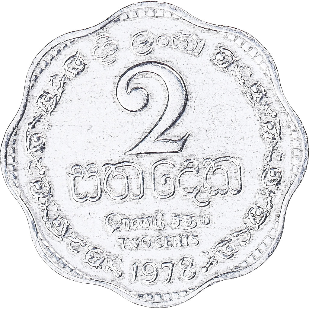 Munten, Sri Lanka, 2 Cents, 1978