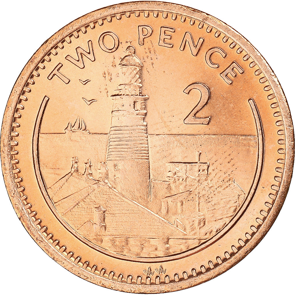 Coin, Gibraltar, 2 Pence, 1995