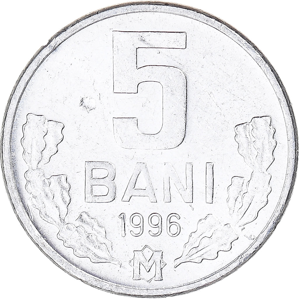 Coin, Moldova, 5 Bani, 1996